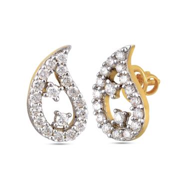 Women Gold Diamond Earring