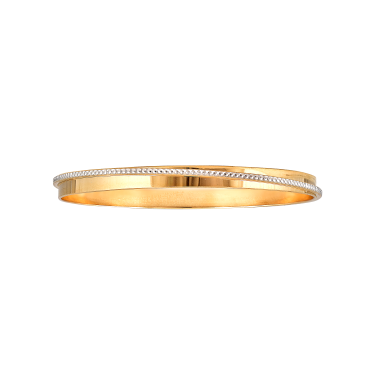 Kangan Gold Rhodium overlap bangle for women Hallmark Jewellery