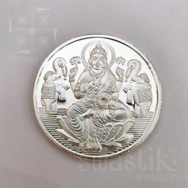 silver laxmi coin
