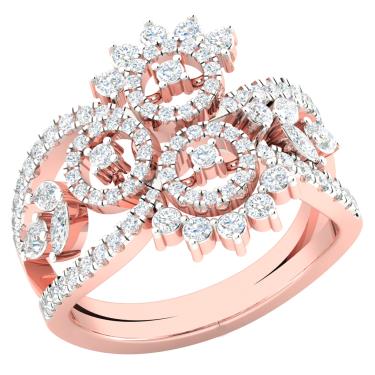 Rose Gold  Cocktail Rings For Women