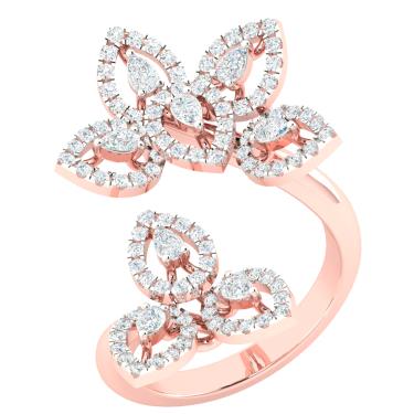 Rose Gold  Cocktail Rings For Women
