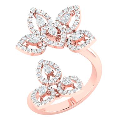 Rose Gold  Cocktail Rings For Women