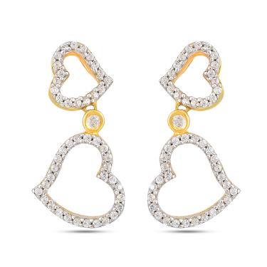 Twin Heart Earrings From Valentines Collections