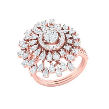 Rose Gold  Cocktail Rings For Women