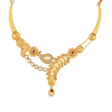 Madhubani Antique Gold Kundan Bridal Necklace 