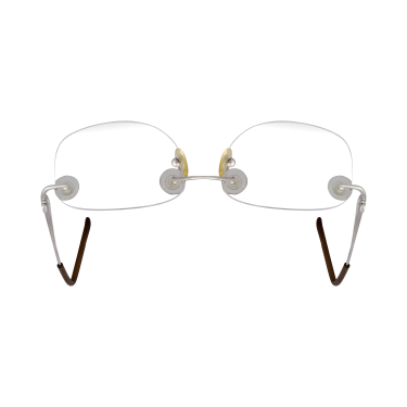 Stylish spectacles frame in gold.