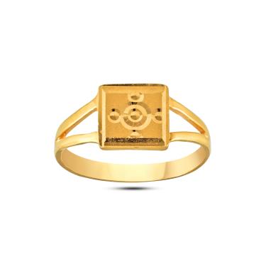 Gold Matte polish baby ring from Cradle collection at Swastik Jewellers 
