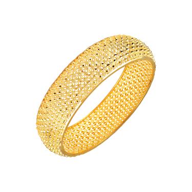 Gold Kolkatta design kada apt for traditional occasion and wedding wear for women.