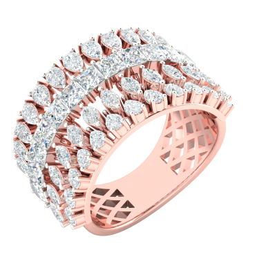 Rose Gold  Cocktail Rings For Women