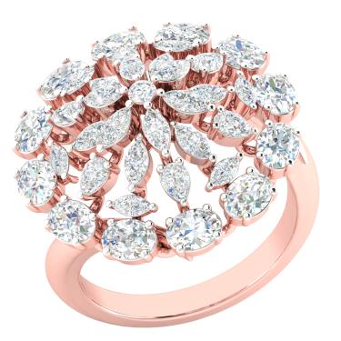 Rose Gold  Cocktail Rings For Women