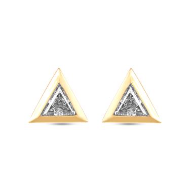 Gold store triangle earrings