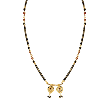 Maharastrian Traditional Yellow Gold Wati Mangalsutra 