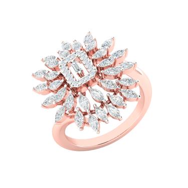 Rose Gold  Cocktail Rings For Women