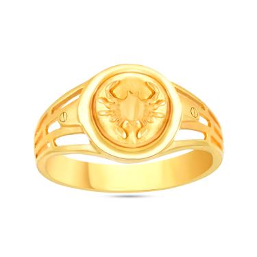 Scorpio birth sun sign Casting gold Men's  ring 