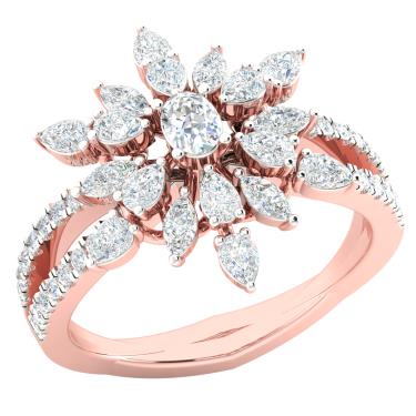 Rose Gold  Cocktail Rings For Women