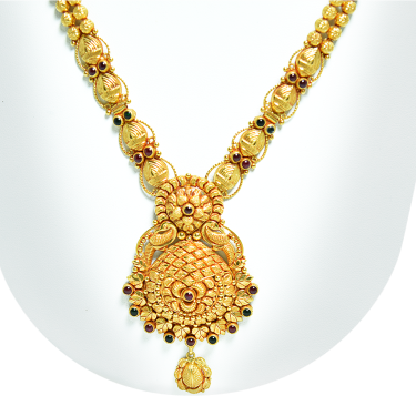 PGR TEMPLE DESIGN GOLD NECKLACE