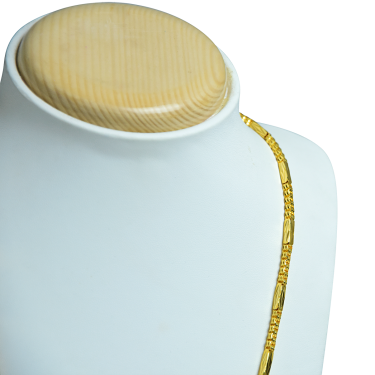 PGRS BOX+1 PIPE DESIGN GOLD NECK CHAIN