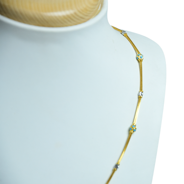 PGRS DESIGNER  COLOR BEADS GOLD CHAIN